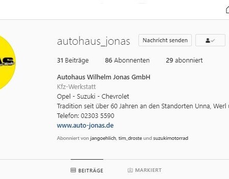 Jonas jetzt auch bei Instagram