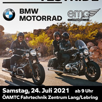 BMW R18 TESTRIDE - 24.07.2021 
BMW R18 TESTRIDE Event!
Nutze die Gelegenheit und teste den charaktervollsten Cruiser mit dem hubraumstärksten Boxer, den B ... Weiter >>