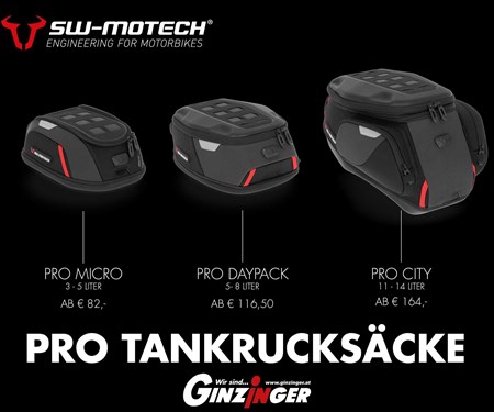 SW-Motech Pro Tankrucksäcke MINUS 15% SW-Motech Pro Tankrucksäcke MINUS 15%