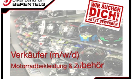 Verkäufer (m/w/d) für Motorradbekleidung + Teile/Zubehör