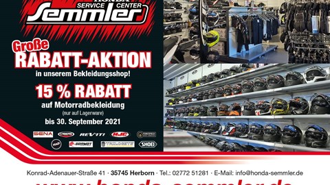 Honda Semmler - Große Rabatt Aktion