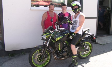 Roll out einer Kawasaki Z 650