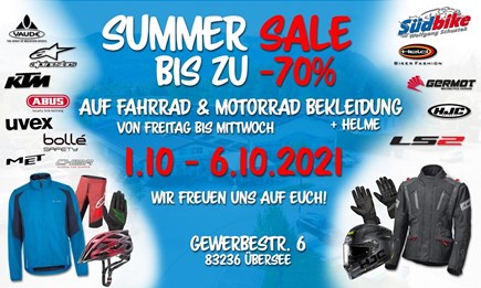 Summer Sale 2021 vom 01.10. - 06-10.2021  SSV SSV