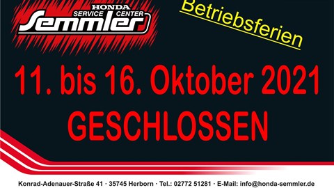 Honda Semmler - Urlaub 2021 