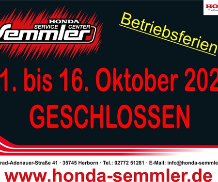Honda Semmler - Urlaub 2021 