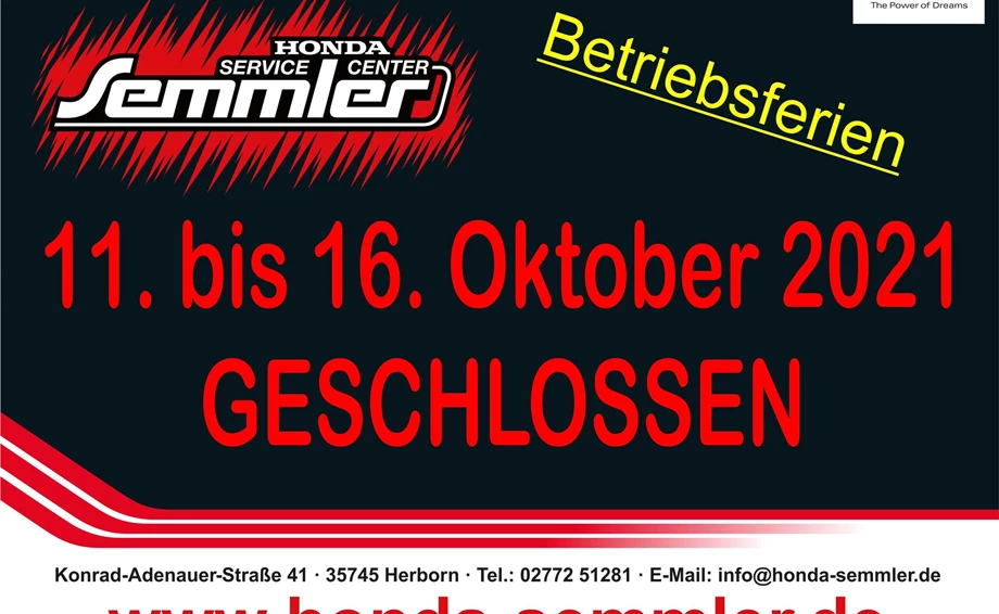 Honda Semmler - Urlaub 2021  Bild 1: Honda Semmler - Urlaub 2021