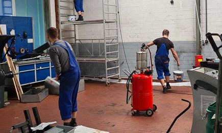 Hier wird schon fleißig gearbeitet!