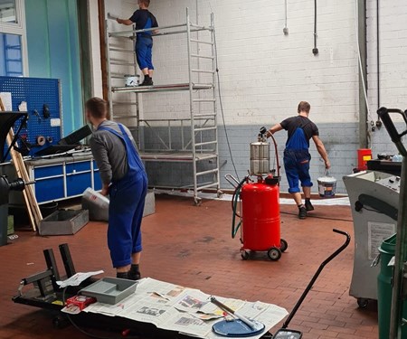 Hier wird schon fleißig gearbeitet!