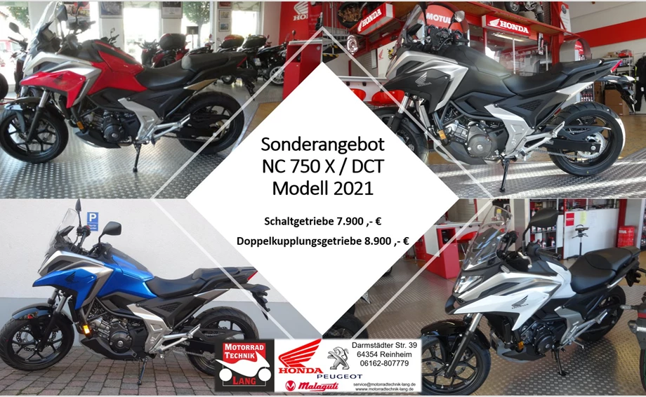 Sonderangebot  NC750X DCT & Schaltgetriebe 8.900 ,-€ / 7.900 ,-€  Bild 1: Sonderangebot  NC750X DCT & Schaltgetriebe 8.900 ,-€ / 7.900 ,-€