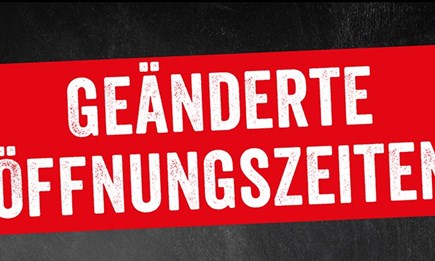 geänderte Öffnungszeiten ab November