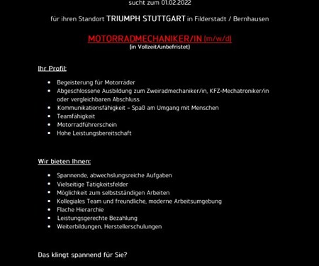Mitarbeiter gesucht