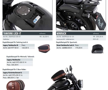 Neue Gepäcklösungen und Schutzbügel von Hepco&Becker für die CMX1100 Rebel 