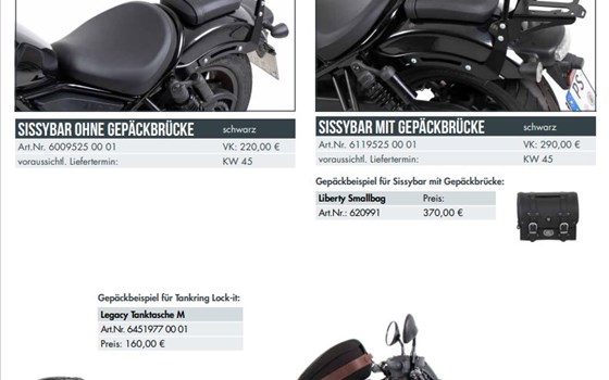 Neue Gepäcklösungen und Schutzbügel von Hepco&Becker für die CMX1100 Rebel  - Bild 4