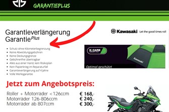 NEWS K-Care GarantiePlus von Kawasaki