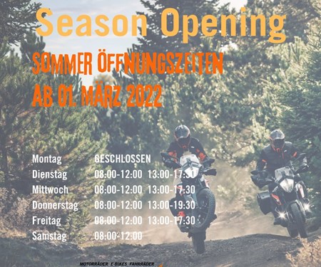 SAISON ÖFFNUNGSZEITEN SAISON ÖFFNUNGSZEITEN