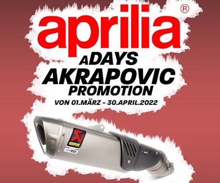 Aprilia aDays 2022 jetzt kostenlosen Akrapovic sichern!