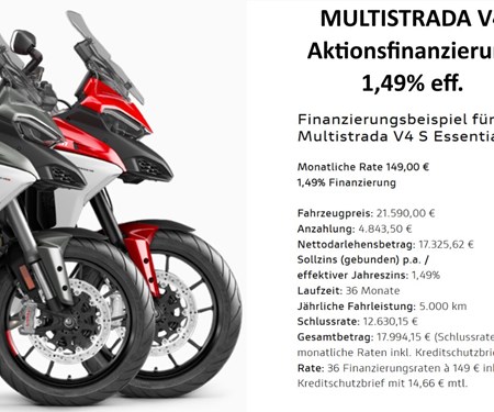 Die MULTISTRADA V4 - Aktions-Finanzierung ist da ! 