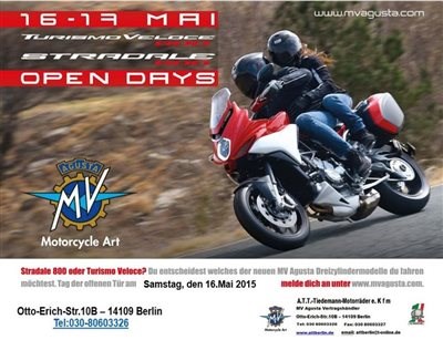 MV Agusta Turismo Veloce & Stradale live bei uns am 16.05.2015 beim "MV Agusta Open Day"!