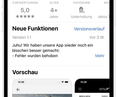 EMG APP & Gewinnspiel EMG APP & Gewinnspiel
