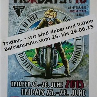 10. Tridays vom 25. bis 28. Juni 2015