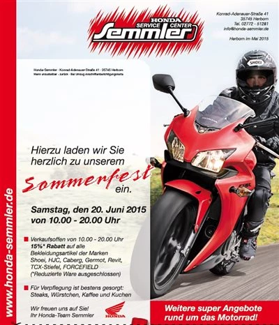 Honda Semmler - Sommerfest 2015 Bild 1: Honda Semmler - Sommerfest 2015