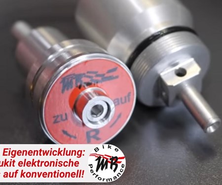 Eigenentwicklung: Umbaukit von elektronischem Öhlins Fahrwerk auf konventionell! Eigenentwicklung: Umbaukit von elektronischem Öhlins Fahrwerk auf konventionell!