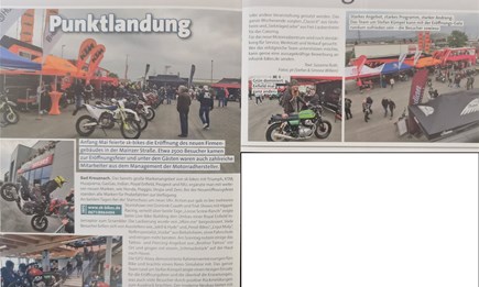 Bericht in der "MotorradSzene" über unsere Eröffnungsfeier