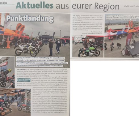 Bericht in der "MotorradSzene" über unsere Eröffnungsfeier