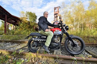 Fotoshooting der Motorrad Zeitung auf Zeche Zollverein