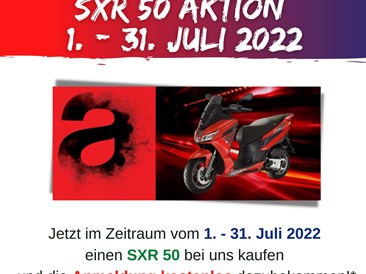 Aprilia SXR 50 Aktion (1. - 31.7.2022)