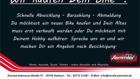 Honda Semmler - WIR KAUFEN DEIN BIKE !