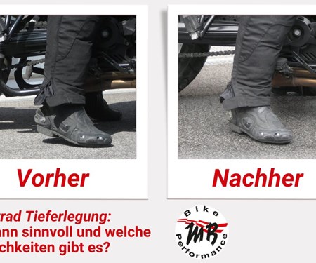 Motorrad Tieferlegung: Ab wann sinnvoll und welche Möglichkeiten gibt es? Motorrad Tieferlegung: Ab wann sinnvoll und welche Möglichkeiten gibt es?