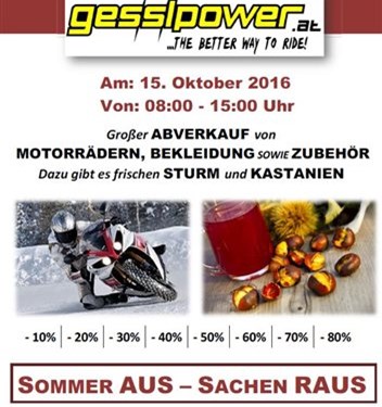 Großer ABVERKAUF am 15. Oktober mit Kastanien und Sturm Großer ABVERKAUF am 15. Oktober mit Kastanien und Sturm