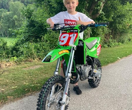 Übergabe einer neuen Kawasaki KX 65! Übergabe einer neuen Kawasaki KX 65!