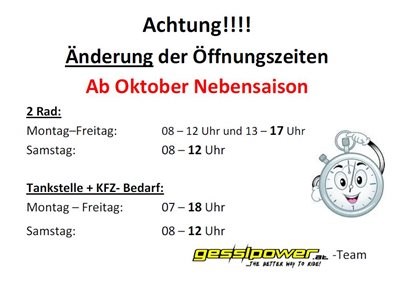 ACHTUNG ab Oktober gelten die WINTERÖFFNUNGSZEITEN .... ACHTUNG ab Oktober gelten die WINTERÖFFNUNGSZEITEN ....
