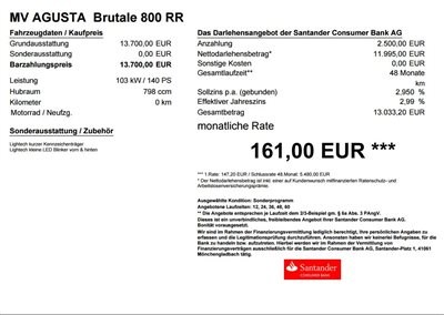Weihnachtsangebote bei A.T.T., z.B. die neue MV Agusta Brutale 800 für 2016 oder die Brutale 800RR und mehr! - Bild 4