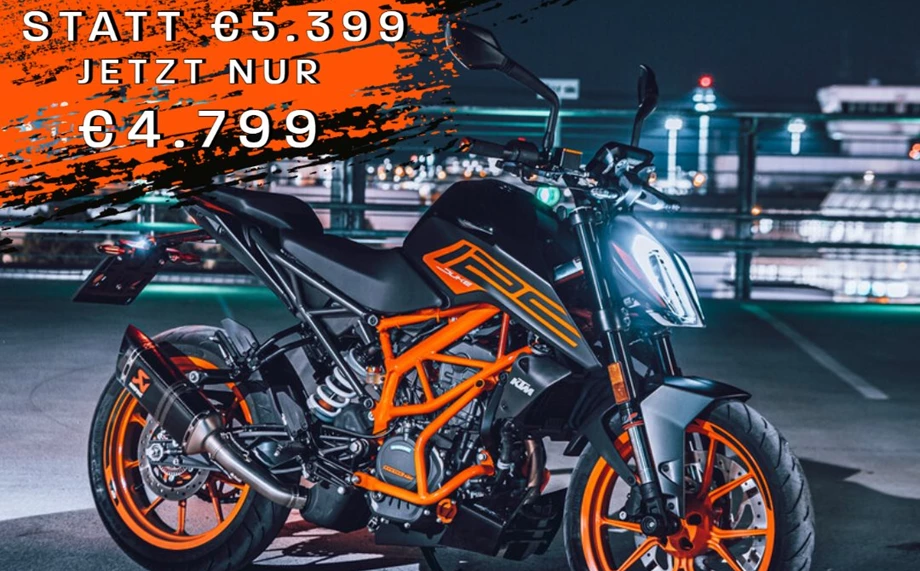 KTM 125 DUKE Aktion in der KINI Bike Welt Bild 1: KTM 125 DUKE Aktion in der KINI Bike Welt