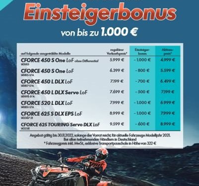 Jetzt nur für kurze Zeit: Einsteigerbonus von bis zu 1.000 €
