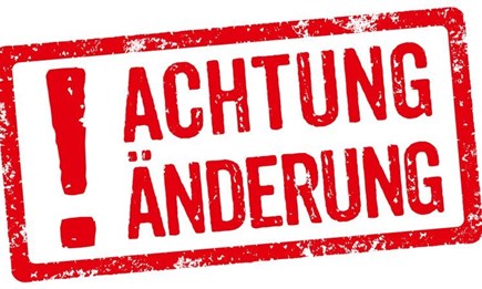 Änderung der Öffnungszeiten ab 01.11.2022!