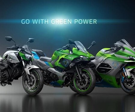 Kawasaki enthüllt Pläne zur Klimaneutralität auf der EICMA - Go with Green Power