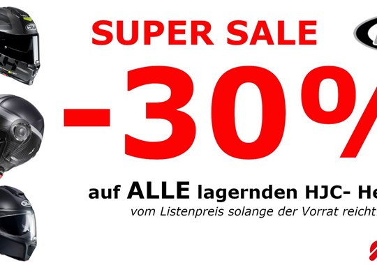 NEWS SUPER SALE HJC -30% Rabatt