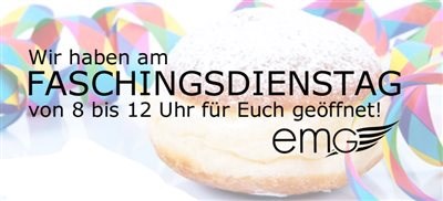 Öffnungszeiten Faschingsdienstag