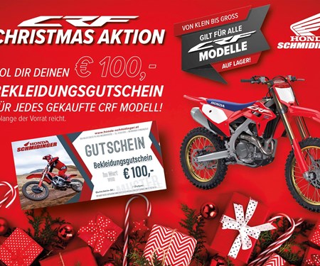 CRF Christmas Aktion bei Honda Schmidinger CRF Christmas Aktion bei Honda Schmidinger