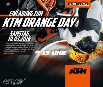 KTM Orange Day - 19. März KTM Orange Day - 19. März Weiter >>