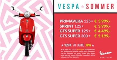 Genießen Sie den Sommer mit einer Vespa Genießen Sie den Sommer mit einer Vespa