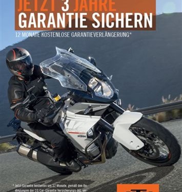 KTM Aktion: 3 Jahre Garantie KTM Aktion: 3 Jahre Garantie