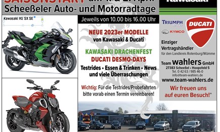 DUCATI DESMO-DAYS am 1. / 2. APRIL von 10.00 - 16.00 Uhr