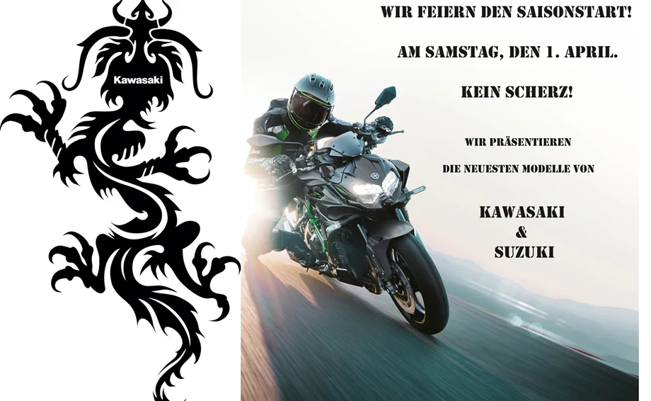 Suzuki Biker´s Day & Kawasaki Drachenfest am 01. April! Bild 2: Suzuki Biker´s Day & Kawasaki Drachenfest am 01. April!