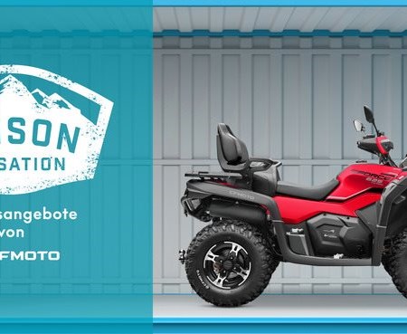CFMOTO AKTION SICHERE DIR JETZT DEINEN ZUBEHÖR-VORTEIL, 3 JAHRE GARANTIE UND BIS ZU 500 EUR BONUS AUF AUSGEWÄHLTE CFMOTO FAHRZEUGE