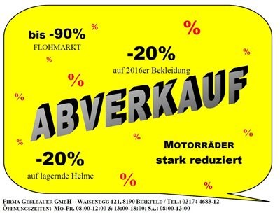 ABVERKAUF im September 2016 - Gesslpower - Bild 2